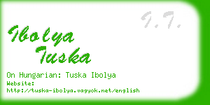 ibolya tuska business card